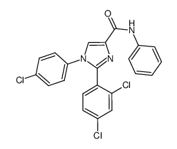 1-(4-chlorophenyl)-2-(2,4-dichlorophenyl)-N-phenyl-1H-imidazole-4-carboxamide Structure