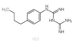 Imidodicarbonimidicdiamide, N-(4-butylphenyl)-, hydrochloride (1:1) structure