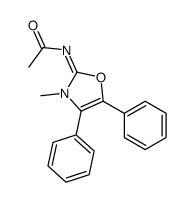 N-(3-methyl-4,5-diphenyl-1,3-oxazol-2-ylidene)acetamide结构式
