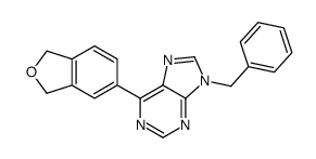 9-benzyl-6-(1,3-dihydro-2-benzofuran-5-yl)purine结构式