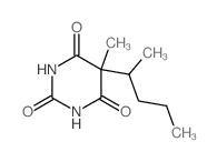 2,4,6(1H,3H,5H)-Pyrimidinetrione, 5-methyl-5-(1-methylbutyl)- (9CI) Structure