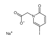 5-Iodo-2-oxo-1(2H)-pyridineacetic acid sodium salt structure