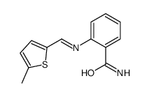 2-[(5-methylthiophen-2-yl)methylideneamino]benzamide Structure