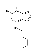2-methylsulfanyl-N-pentyl-7H-pyrrolo[2,3-d]pyrimidin-4-amine结构式