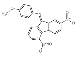 Benzenamine,N-(2,5-dinitro-9H-fluoren-9-ylidene)-4-methoxy-结构式