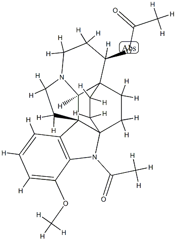 1-Acetyl-17-methoxyaspidofractinin-6β-ol acetate structure