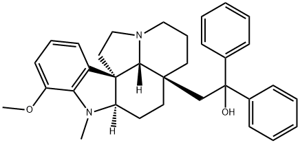 17-Methoxy-1-methyl-21,21-diphenylaspidospermidin-21-ol Structure