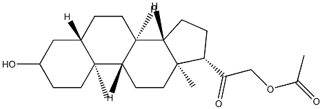 21-Acetyloxy-3α-hydroxy-5β-pregnan-20-one结构式