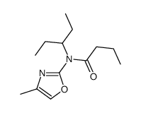 N-(4-methyl-1,3-oxazol-2-yl)-N-pentan-3-ylbutanamide结构式