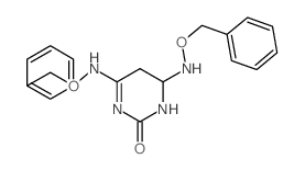 2(1H)-Pyrimidinone,5,6-dihydro-4,6-bis[(phenylmethoxy)amino]- Structure