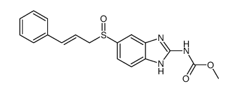 [5-(3-phenyl-prop-2-ene-1-sulfinyl)-1(3)H-benzoimidazol-2-yl]-carbamic acid methyl ester结构式