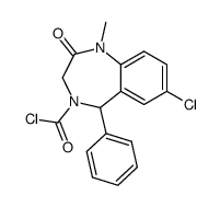 7-chloro-1-methyl-2-oxo-5-phenyl-1,2,3,5-tetrahydro-benzo[e][1,4]diazepine-4-carbonyl chloride Structure