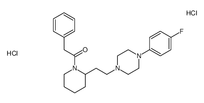 1-[2-[2-[4-(4-fluorophenyl)piperazin-1-yl]ethyl]piperidin-1-yl]-2-phenylethanone,dihydrochloride结构式