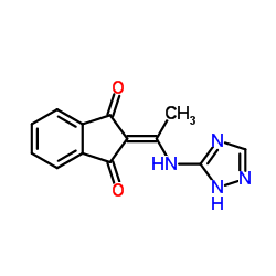 2-[1-(1H-1,2,4-Triazol-5-ylamino)ethylidene]-1H-indene-1,3(2H)-dione Structure