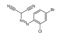 2-[(4-bromo-2-chlorophenyl)diazenyl]propanedinitrile结构式