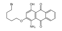 1-amino-2-(5-bromopentoxy)-4-hydroxyanthracene-9,10-dione结构式