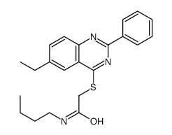 Acetamide, N-butyl-2-[(6-ethyl-2-phenyl-4-quinazolinyl)thio]- (9CI)结构式