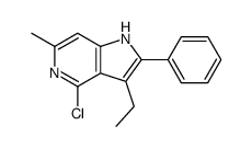 4-chloro-3-ethyl-6-methyl-2-phenyl-1H-pyrrolo[3,2-c]pyridine Structure