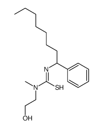 1-(2-hydroxyethyl)-1-methyl-3-(1-phenyloctyl)thiourea结构式