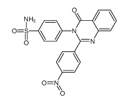 4-[2-(4-nitrophenyl)-4-oxoquinazolin-3-yl]benzenesulfonamide结构式