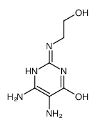 5,6-diamino-2-(2-hydroxyethylamino)-1H-pyrimidin-4-one结构式