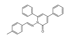 1-[(4-methylphenyl)methylideneamino]-4,6-diphenylpyridin-2-one结构式