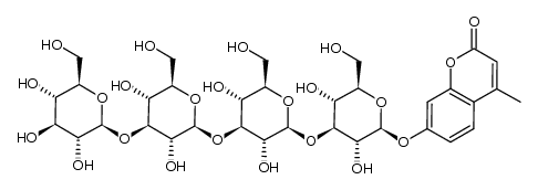 4-methylumbelliferyl β-laminaratetraoside结构式