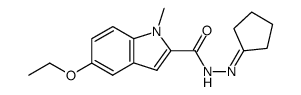 5-Ethoxy-1-methyl-1H-indole-2-carboxylic acid cyclopentylidene-hydrazide结构式
