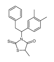 3-[1-(3,4-dimethyl-phenyl)-2-phenyl-ethyl]-5-methyl-2-thioxo-thiazolidin-4-one结构式