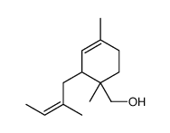 [1,4-dimethyl-2-(2-methylbut-2-enyl)cyclohex-3-en-1-yl]methanol Structure