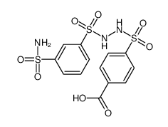 4-[[(3-sulfamoylphenyl)sulfonylamino]sulfamoyl]benzoic acid结构式