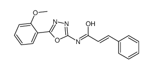 N-[5-(2-methoxyphenyl)-1,3,4-oxadiazol-2-yl]-3-phenylprop-2-enamide Structure