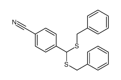 4-[bis(benzylsulfanyl)methyl]benzonitrile结构式