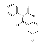 6-chloro-5-(2-chloropropyl)-1-phenylpyrimidine-2,4(1H,3H)-dione Structure