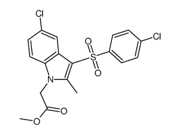 5-chloro-3-[(4-chlorophenyl)sulfonyl]-2-methyl-1H-indole-1-acetic acid methyl ester Structure