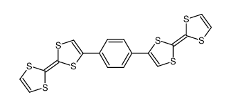 2-(1,3-dithiol-2-ylidene)-4-[4-[2-(1,3-dithiol-2-ylidene)-1,3-dithiol-4-yl]phenyl]-1,3-dithiole Structure