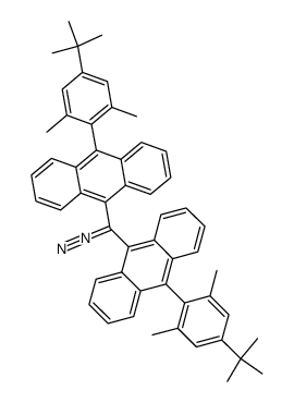 di-{9-[10-(4-tert-butyl-2,6-dimethyl)phenyl]anthryl}diazomethane结构式