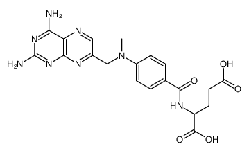 2-{4-[(2,4-Diamino-pteridin-7-ylmethyl)-methyl-amino]-benzoylamino}-pentanedioic acid Structure