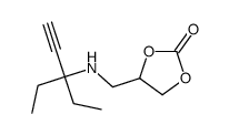 4-[(3-ethylpent-1-yn-3-ylamino)methyl]-1,3-dioxolan-2-one Structure