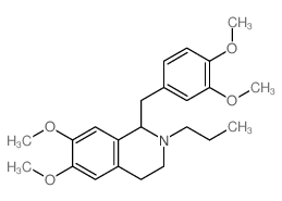 Isoquinoline,1-[(3,4-dimethoxyphenyl)methyl]-1,2,3,4-tetrahydro-6,7-dimethoxy-2-propyl- Structure