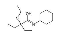 N-Cyclohexyl-2-ethyl-2-(ethylthio)butyramide structure