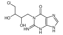 2-amino-1-(4-chloro-2,3-dihydroxybutyl)-7H-purin-6-one Structure