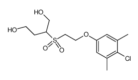 2-((2-(4-chloro-3,5-dimethylphenoxy)ethyl)sulfonyl)butane-1,4-diol结构式