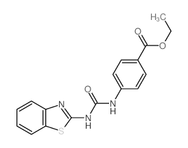 ethyl 4-(benzothiazol-2-ylcarbamoylamino)benzoate structure