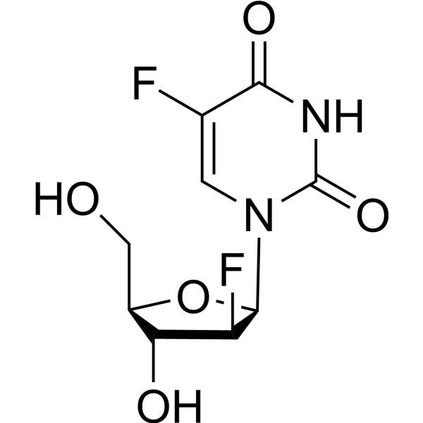 1-(2-脱氧-2-氟-BETA-D-阿拉伯呋喃糖基)-5-氟-2,4(1H,3H)-嘧啶二酮图片