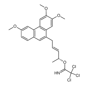 2,2,2-trichloroacetimidic acid (R)-1-methyl-4-(3,6,7-trimethoxyphenanthren-9-yl)but-2-enyl ester结构式