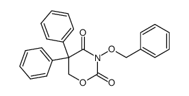 3-Benzyloxyimino-5,6-dihydro-5,5-diphenyl-2H-1,3-oxazin-2,4(3H)-dion结构式