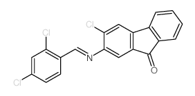 3-chloro-2-[(2,4-dichlorophenyl)methylideneamino]fluoren-9-one picture