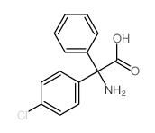 Benzeneacetic acid, a-amino-4-chloro-a-phenyl-结构式