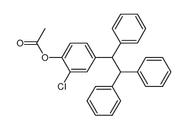 2-chloro-4-(1,2,2-triphenylethyl)phenyl acetate结构式